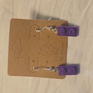NWT Building Block Earrings Purple